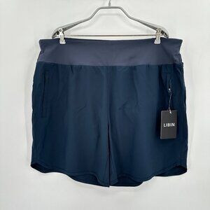 Libin Athletic Shorts with Built in Brief Liner size XXL Men's 8" Inseam 2XL